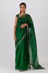 Buy_Shimai Jayachandra_Green Silk Organza Embroidered Floral After The Summer Rain Saree With Blouse _at_Aza_Fashions