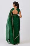 Shop_Shimai Jayachandra_Green Silk Organza Embroidered Floral After The Summer Rain Saree With Blouse _at_Aza_Fashions