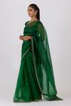 Shop_Shimai Jayachandra_Green Silk Organza Embroidered Floral After The Summer Rain Saree With Blouse _Online_at_Aza_Fashions