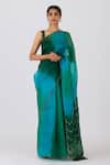 Buy_Shimai Jayachandra_Green Silk Organza Embroidered Geometric Whispering Waves Saree With Blouse _at_Aza_Fashions