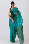 Buy_Shimai Jayachandra_Green Silk Organza Embroidered Geometric Whispering Waves Saree With Blouse _Online_at_Aza_Fashions