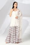 Buy_Adamantia_Off White Border Embroidered Kurta Sharara Set _at_Aza_Fashions