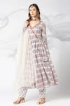 Adamantia_Off White Muslin Silk Printed And Hand Embroidered Angarkha Anarkali Set  _Online_at_Aza_Fashions