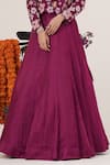 Hirika&Dhruti_Pink Gajji Silk Embroidery Floral Beads Blossom Jacket Lehenga Set _Online_at_Aza_Fashions