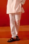 Shop_Devnaagri_Pink Cotton Silk Blend Plain Full Sleeve Pintuck Pattern Kurta With Pant _Online_at_Aza_Fashions