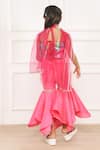Shop_Pinkcow designs pvt ltd_Pink Printed Fabric Bloom Halter Neck Top Sharara Set _at_Aza_Fashions