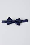 Buy_BUBBER COUTURE_Blue Plain Satin Bow Tie _at_Aza_Fashions