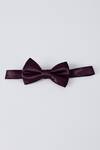 Buy_Bubber Couture_Purple Plain Satin Bow Tie_at_Aza_Fashions
