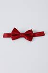 Shop_Bubber Couture_Red Plain Scarlet Silk Bow Tie_at_Aza_Fashions