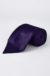 Buy_BUBBER COUTURE_Purple Plain Irish Satin Necktie _at_Aza_Fashions