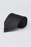 Buy_BUBBER COUTURE_Black Plain Noir Silk Necktie _at_Aza_Fashions