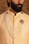 Cosa Nostraa_White Lion Pendant Of Judah Mala _Online_at_Aza_Fashions