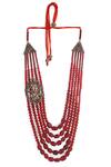 Buy_Cosa Nostraa_Red Lord Ganesha Pendant Grace Mala _Online_at_Aza_Fashions