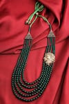 Shop_Cosa Nostraa_Green Lion Pendant Royal Mala _at_Aza_Fashions