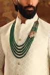 Cosa Nostraa_Green Lion Pendant Royal Mala _Online_at_Aza_Fashions