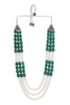 Buy_Cosa Nostraa_Green Aventurine Stone Dual Embellished Mala _Online_at_Aza_Fashions