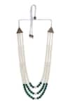 Buy_Cosa Nostraa_Green Beads Shine Embellished Mala _Online_at_Aza_Fashions