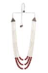 Buy_Cosa Nostraa_Red Beads Rave Embellished Mala _Online_at_Aza_Fashions