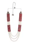 Buy_Cosa Nostraa_Red Beads Poise Embellished Mala _Online_at_Aza_Fashions