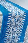 Shop_Throwpillow_Blue Polyester Printed Chinoiserie Table Runner_at_Aza_Fashions