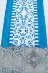 Throwpillow_Blue Polyester Printed Chinoiserie Table Runner_Online_at_Aza_Fashions