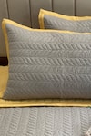 Buy_Sadyaska_Grey 300tc Cotton Quilted Reversible Bedsheet Set_at_Aza_Fashions