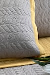 Sadyaska_Grey 300tc Cotton Quilted Reversible Bedsheet Set_Online_at_Aza_Fashions