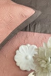 Shop_Sadyaska_Peach 300tc Cotton Quilted Reversible Bedsheet Set_at_Aza_Fashions