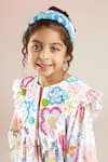 Joey & Pooh_Multi Color Cotton Satin Print Floral Vine Dress _at_Aza_Fashions