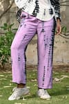 NYARO_Pink Viscose Tie Dye Shirt Collar Shaded With Pant _Online_at_Aza_Fashions