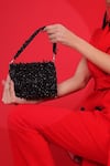 Buy_Modarta_Black Pearls, Crystals And Embellished Mini Handbag _at_Aza_Fashions