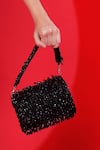 Shop_Modarta_Black Pearls, Crystals And Embellished Mini Handbag _at_Aza_Fashions