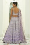 Shop Nitika Gujral Purple Organza, Satin Sequins, Crystals, Lilac Ombre Embroidered Lehenga Set at Aza Fashions Shop_Nitika Gujral_Purple Organza, Satin Sequins, Crystals, Lilac Ombre Embroidered Lehenga Set _at_Aza_Fashions