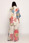 Shop_Saaksha & Kinni_Multi Color Cotton Blossom Print Palazzo _at_Aza_Fashions