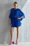 Shop_NAMRATA JOSHIPURA_Blue Georgette Placement Embellished Sequins Round Neck Placket Jumpsuit _at_Aza_Fashions
