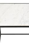 MANOR HOUSE_White Iron Square Marble Top Table _Online_at_Aza_Fashions