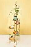 Buy_Manor House_Gold Iron Soha Foldable Planter_at_Aza_Fashions