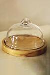 Buy_Kaksh Studio_Brown Glass And Wood Cake Cloche_at_Aza_Fashions