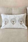 Buy_Mason Home_Cream Velvet Cotton Embroidery Pichola Floral Lumbar Cushion Cover_at_Aza_Fashions