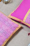 Shop_Inheritance India_Pink 100% Cotton Hand Block Printed Pata Cushion Covers - Set Of 4_Online_at_Aza_Fashions