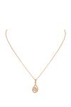Shop_Sica Jewellery_Yellow Moissanite Polki Embellished Raindrop Pendant Necklace _at_Aza_Fashions