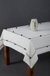 Buy_Ritu Kumar_White Cotton Linen Table Cloth Single Pc _at_Aza_Fashions