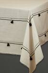 Ritu Kumar_White Cotton Linen Table Cloth Single Pc _Online_at_Aza_Fashions