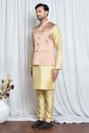 Shop_Aryavir Malhotra_Pink Woven Jacquard Abstract Nehru Jacket _Online_at_Aza_Fashions