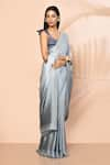 Buy_Samyukta Singhania_Grey Satin Embellished Stones Ombre Saree With Running Blouse _Online_at_Aza_Fashions