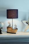 Buy_Pinch Of Pretty_Wooden Ship Table Lamp_at_Aza_Fashions