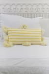 Shop_Throwpillow_White Cotton Striped Tassel Cushion Cover _at_Aza_Fashions