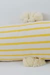 Throwpillow_White Cotton Striped Tassel Cushion Cover _at_Aza_Fashions