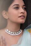Buy_Do Taara_Silver Plated Pearls, Polki And Necklace_at_Aza_Fashions