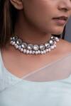 Do Taara_Silver Plated Pearls, Polki And Necklace_Online_at_Aza_Fashions